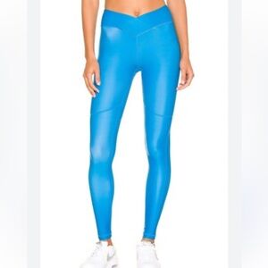 Nubyen Surplice Front Leggings Teal Blue Active Wear small